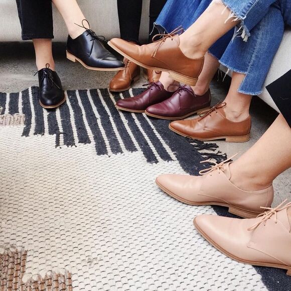 EVERLANE The Modern Oxford in Oxblood Leather Shoes Size 10 New - Picture 16 of 16